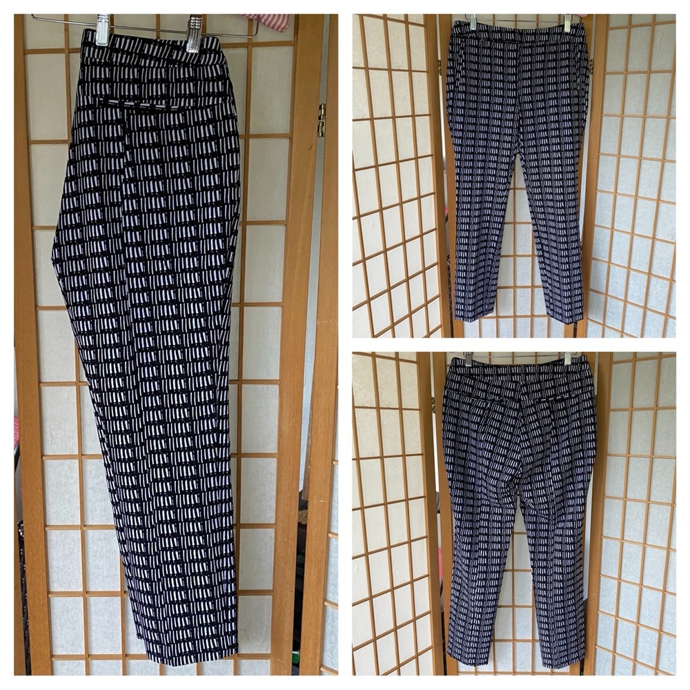 Adrienne Papell Geometric Print Pant SZ 6